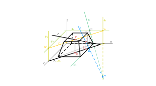 Intersección de recta y pirámide truncada