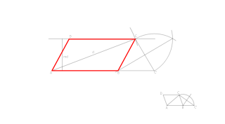 Paralelogramo: diagonal, md entre lados, perímetro.