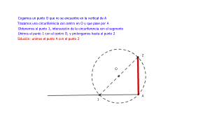 Perpendicular por el extremo