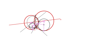 CIRCUNFERENCIAS QUE PASAN POR UN PUNTO Y SON TGS A DOS CIRCUNFERENCIAS