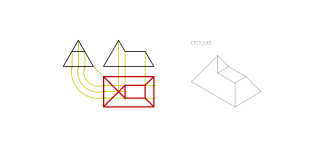 Completar vista en planta a partir de alzado y perfil