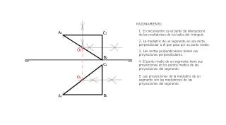 Circuncentro de triángulo en Diédrico