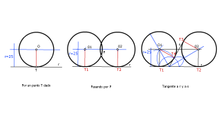 TANGENCIAS BÁSICAS: RECTAS Y CIRCUNFERENCIAS