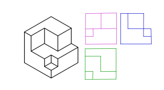 dibujar las vistas de la figura