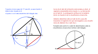 Triángulo conocidos un lado, un ángulo y su bisectriz