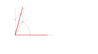 75º ko angeluaren eraiketa