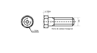 PERNO DE CABEZA HEXAGONAL