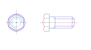 perno de cabeza hexagonal