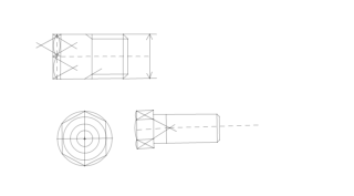 perno de cabeza hexagonal