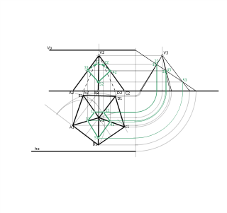 pirámide seccionada por plano paralelo a lt