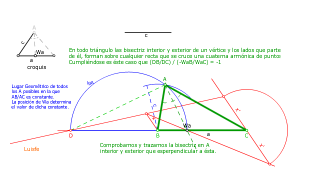 TRIÁNGULO, PIE BISECTRIZ Y 2 LADOS