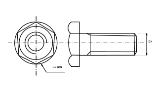 PERNO DE CABEZA HEXAGONAL