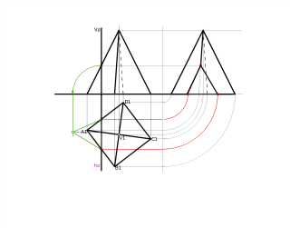 sección a pirámide