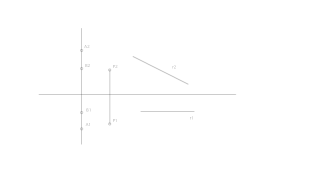 Recta que pasando por un punto apoye en otras dos