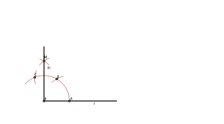 Perpendicular a una semirecta Pr en su extremo P.
