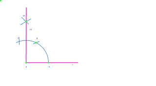 PERPENDICULAR A UNA SEMIRRECTA Pr EN SU EXTREMOS P