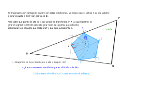 pentágono inscrito en triángulo