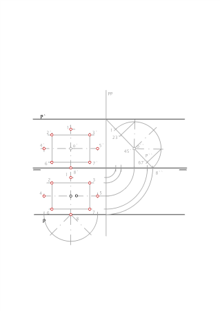 Circunferencia en plano paralelo a la línea de tierra.