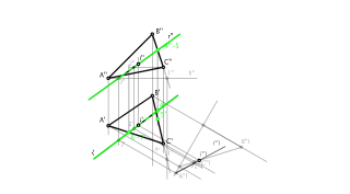 Intersecció recta-pla. Pla oblic