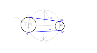Tangències. Rectes tangents a dues circumferències.