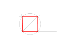 Cuadrado conocida la diagonal