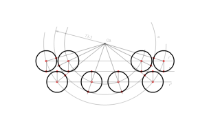 Circunferencias tangentes a una recta y a otra circunferencia dada.
