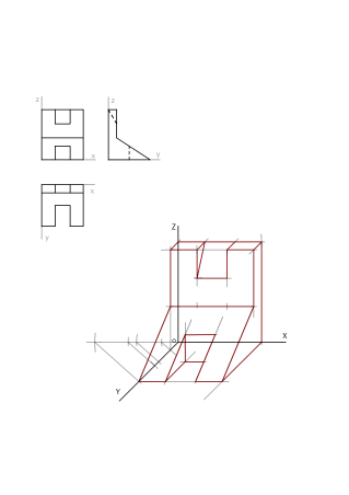 Perspectiva caballera a partir de sus vistas