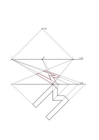 Perspectiva cónica dada su abatimiento