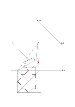 Perspectiva cónica dada su abatimiento