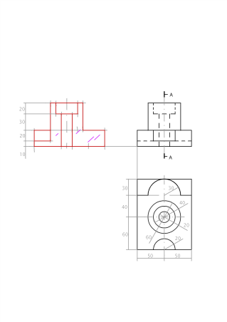 Vistas, corte y acotación
