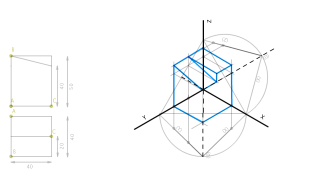 Pieza en isométrico. Centro de estudios ebuc.