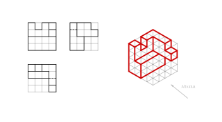 Marraztu bista hauen perspektiba isometrikoa 16