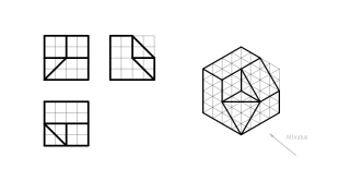 Marraztu  perspektiba isometriko honen bistak  10