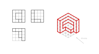 Marraztu bista hauen perspektiba isometrikoa 11