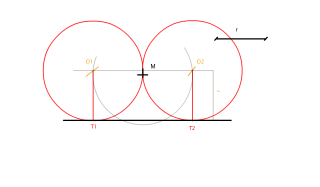 10. Circunferencias tangentes a una recta por un punto exterior