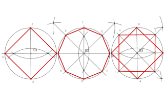 Cuadrado y octógono polígono estrellado