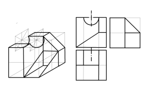 SOLIDO A 45 GRADOS VISTAS PRNCIPALES 