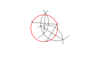 Circunferencia que pasa por tres puntos no alineados