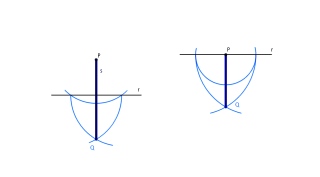Perpendicular a una recta por un punto
