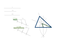 Construcció d'un triangle donats el costat a i les mitjanes ma i mb