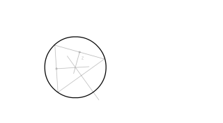 Marraztu triangelu honen zirkunzentroa