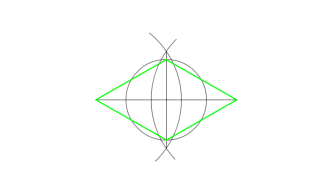 rombe diagonals