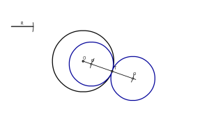 CIRCUNFERENCIA TANGENTE A "O" CONOCIDO EL RADIO Y EL PUNTO DE TANGENCIA.