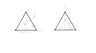 Triángulo equilátero dada su altura