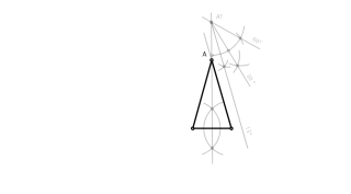 TRiángulo isósceles dados el lado a y el ángulo a