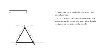 Trazar un triángulo equilátero dado el lado