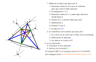 Ortocentro de un triángulo