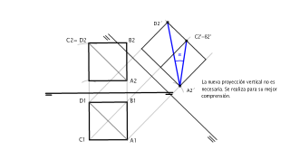 Determinar ángulo por cambio de plano