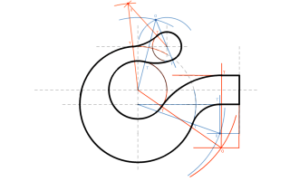 Ejercicio de tangencias nº26 libro 1º bach edebepagina 119