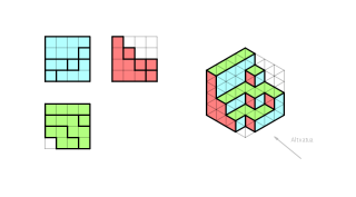 Marraztu bista hauen perspektiba isometrikoa